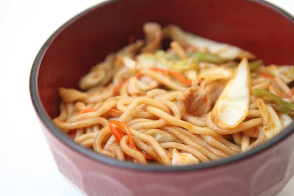 Japanese cuisine, frid noodles Yakisoba — Stock Photo, Image