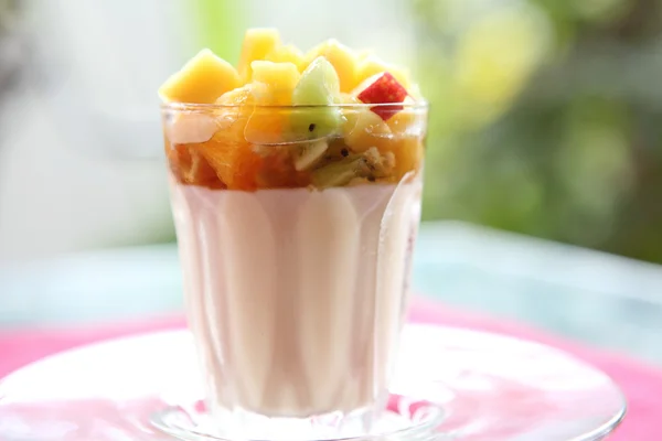 Fruit pudding — Stock Photo, Image