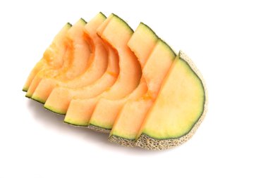 Beyaz arka planda izole kavun