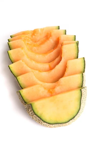 Melon isolerade i vit bakgrund — Stockfoto