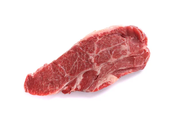 Steak de bœuf en fond blanc — Photo