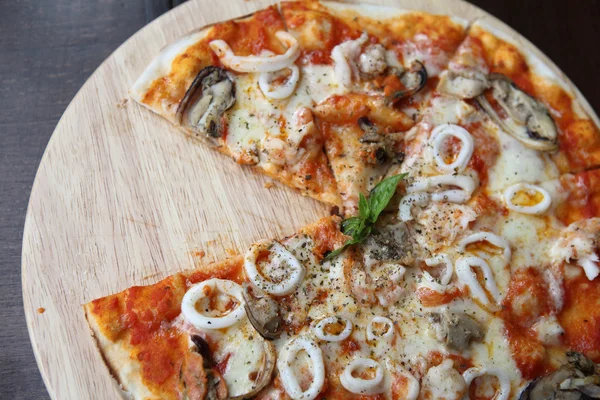 Frutos do mar de pizza — Fotografia de Stock