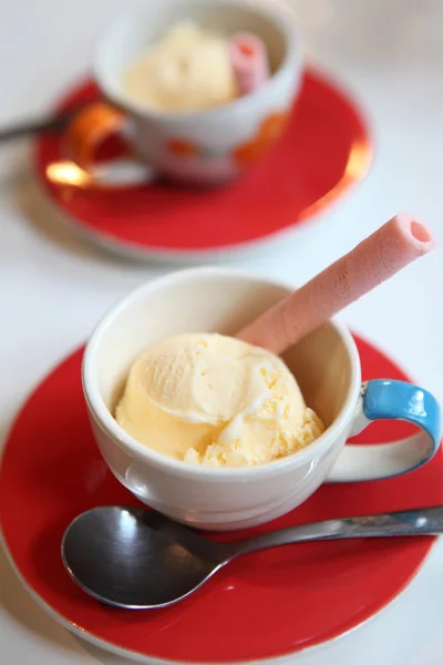 Vanilla ice cream — Stock Photo, Image