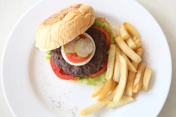 Hovězí hamburger — Stock fotografie