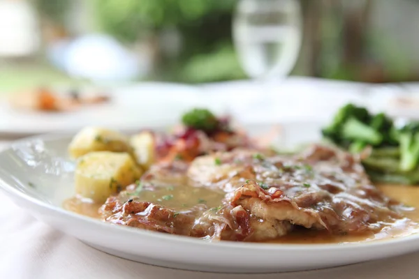 Saltimbocca pork steak — Stock Photo, Image