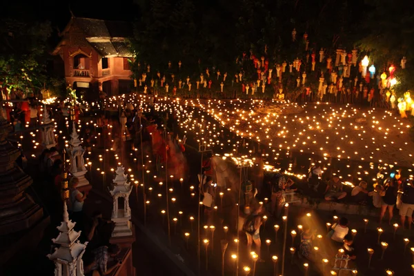 Chiangmai Tayland - Kasım 18: loy krathong festival, celebr — Stok fotoğraf