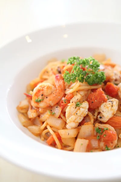 Spaghetti seafood — Stock Photo, Image