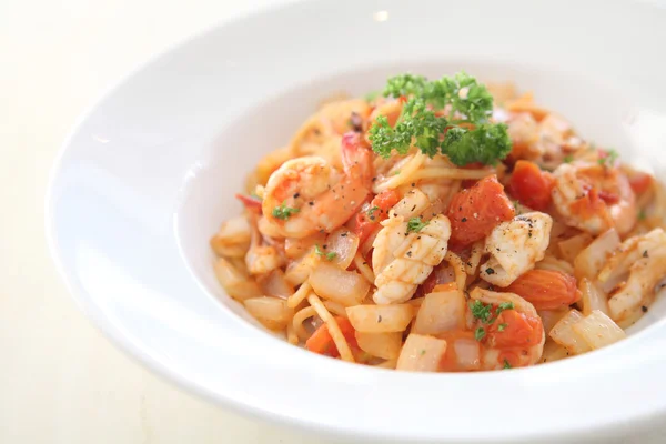 Spaghetti seafood — Stock Photo, Image