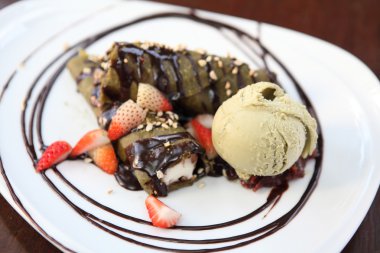 groene thee roomijs met fruit