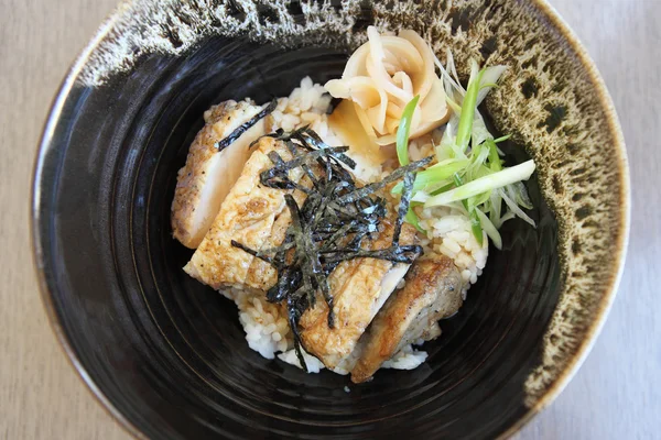 Chicken teriyaki with rice — Stock Photo, Image