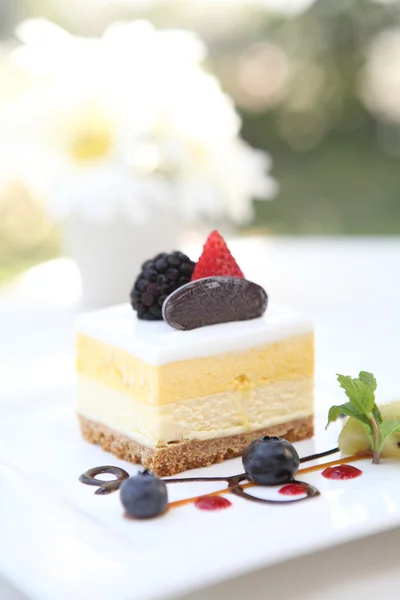 Mango mousse Cheesecake — Stockfoto