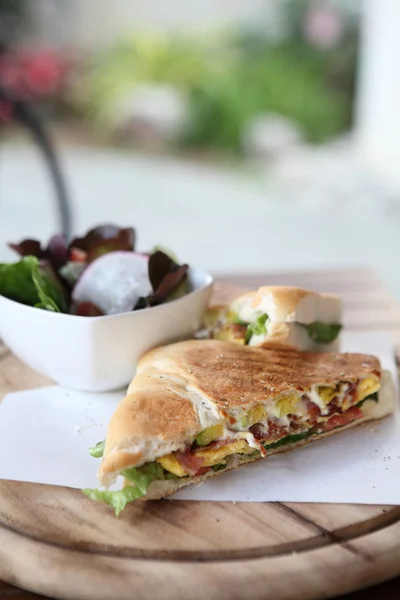 Sandwich egg and avocado — Stock Photo, Image