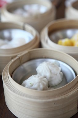 yumcha, dim sum bambu gemi içinde