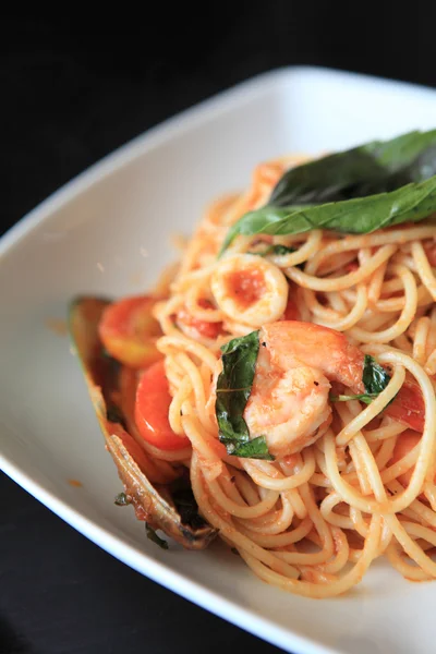 Spaghetti skaldjur — Stockfoto