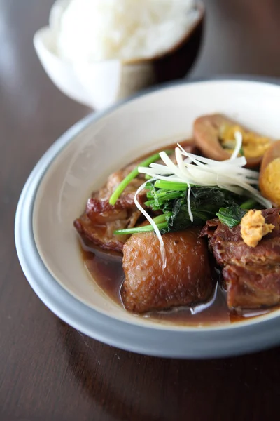 Braised pork belly in Japanese style — Stock Photo, Image