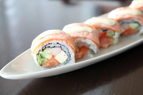 Lax sushi rullar — Stockfoto