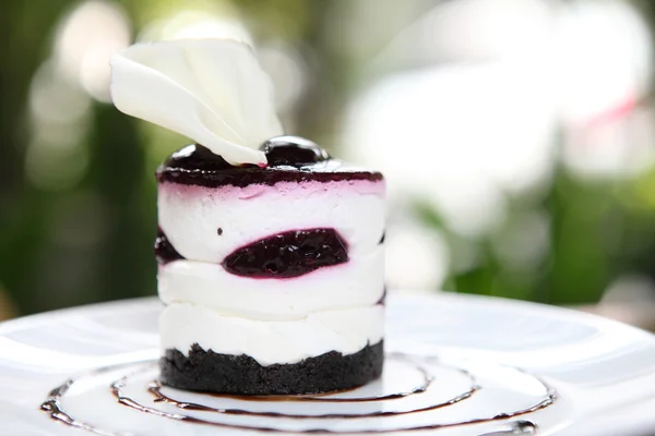 Blueberry cheesecake segment — Stockfoto