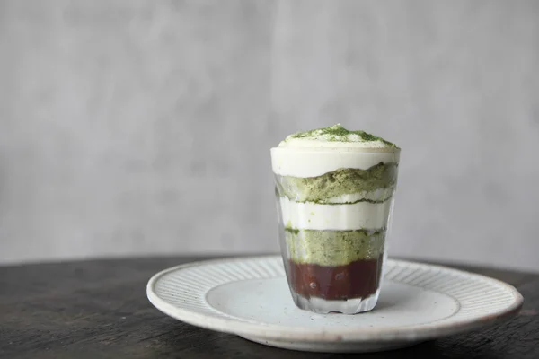 Chá verde tiramisu — Fotografia de Stock