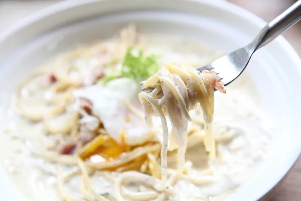 Espaguetis carbonara — Foto de Stock