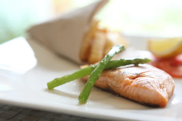 Grilled Salmon steak — Stock Photo, Image