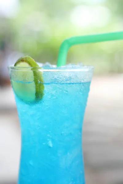 Blauwe citroen soda — Stockfoto