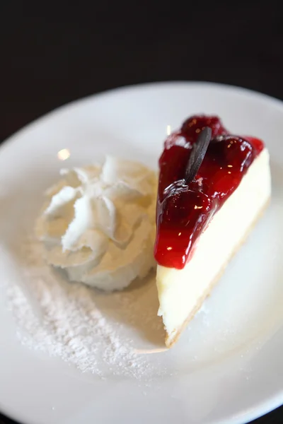 Tarta de queso fresa — Foto de Stock