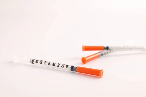 Vacuna Jeringa Aislada Fondo Blanco —  Fotos de Stock