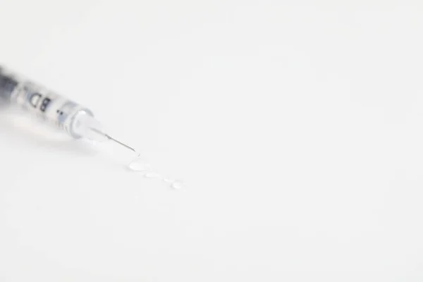 Vacuna Jeringa Aislada Fondo Blanco —  Fotos de Stock