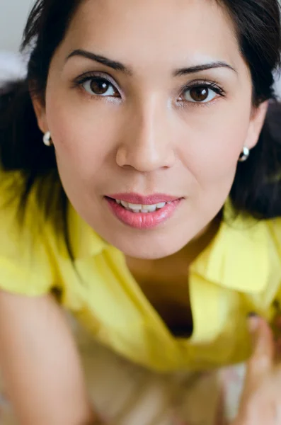 Close up de asiático mulher rosto — Fotografia de Stock
