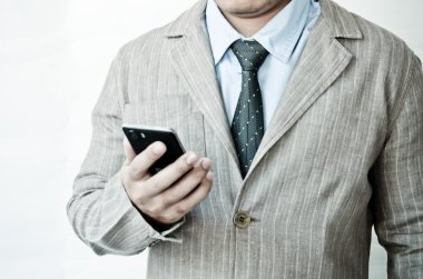 iş adamı telefon ile çalışma