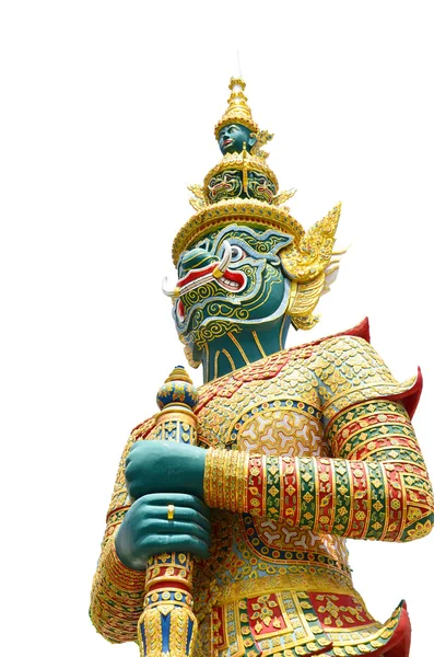 Alte riesige skulptur des smaragdgrünen buddha-tempels in bangkok, — Stockfoto