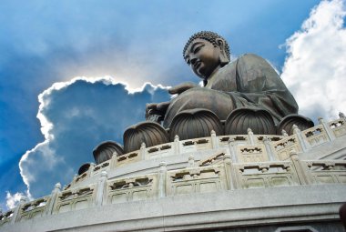 Dev Buda lotusl oturuyor. Hong kong