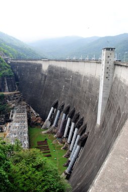 Electricity Generator front of Phumiphon Dam clipart