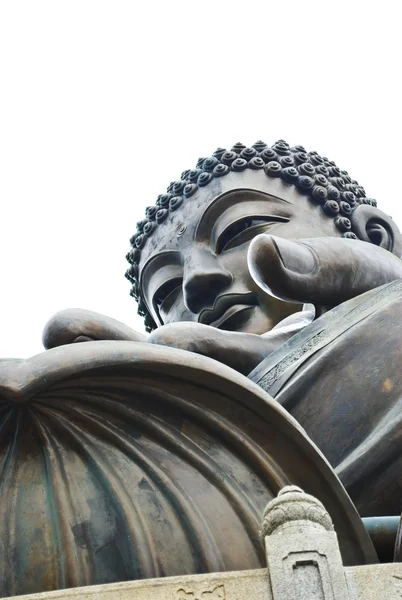 Giant Buddha sitting on lotusl. Hong Kong — Stock Photo, Image