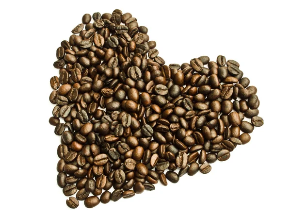 Kaffebönor hjärta — Stockfoto