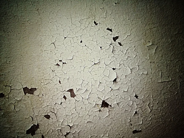 Cracked and peeling paint and grunge old wall with texture — Stock Photo, Image
