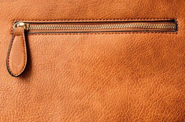 Leather zipper — Stock Photo, Image