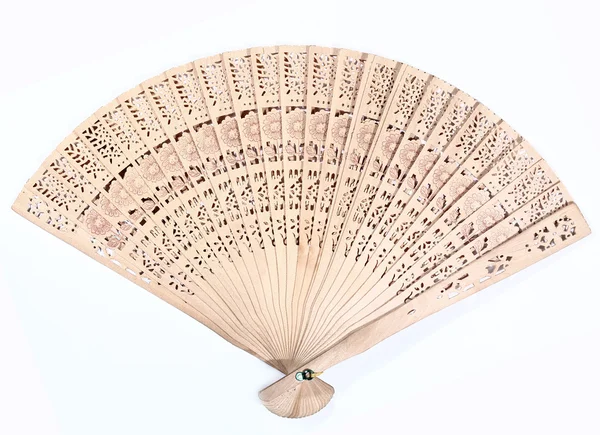 Wooden fan — Stock Photo, Image