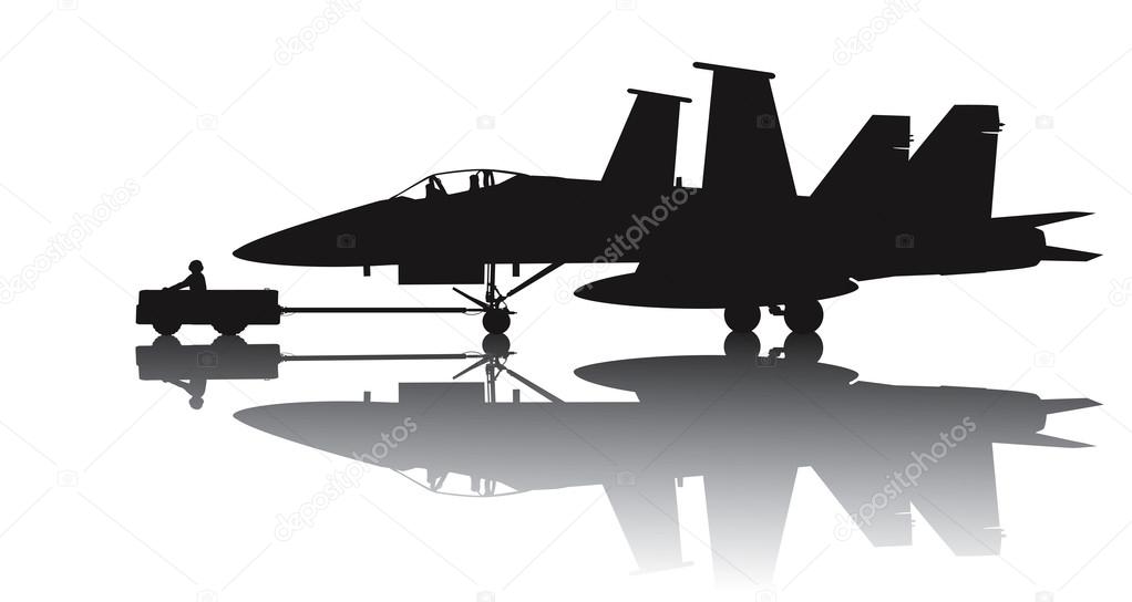 Military aircraft silhouette