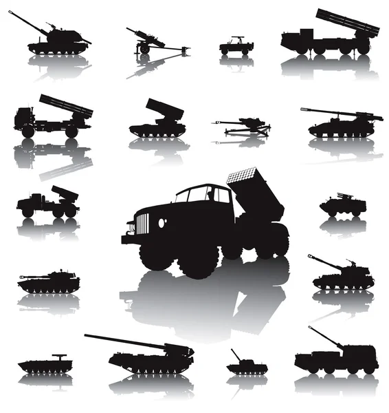 Artillerie set — Stockvector