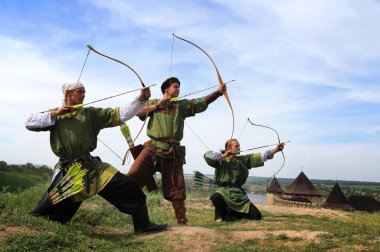Medieval archers clipart