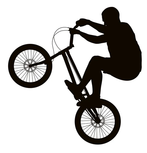 Silhouette de motard — Image vectorielle