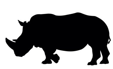 Rhino silhouette clipart