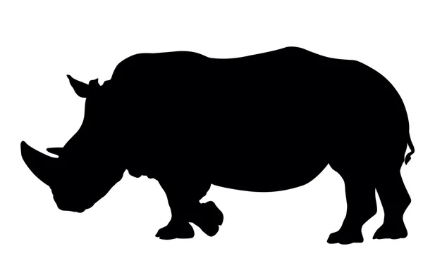 Rhino silhouet — Stockvector