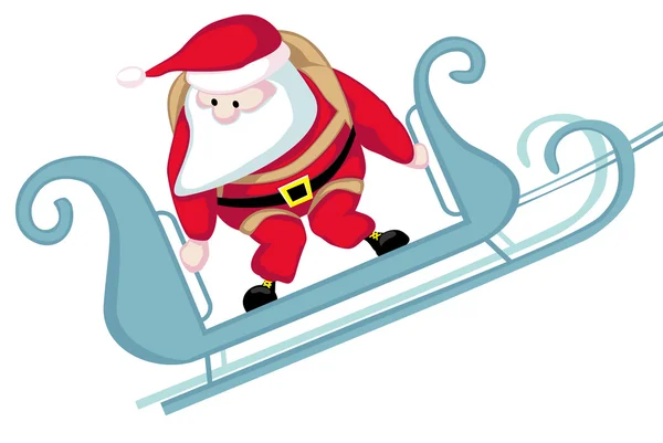 Santa ελεύθερη πτώση με αλεξίπτωτο — Διανυσματικό Αρχείο