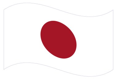vektör bayrak. Japonya
