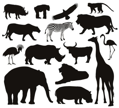 hayvanlar silhouettes