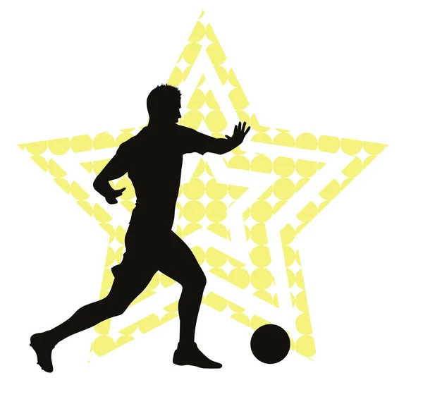 Concetto stella del calcio — Vettoriale Stock