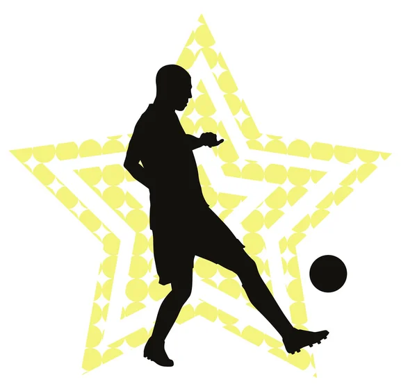 Concept de star du football — Image vectorielle