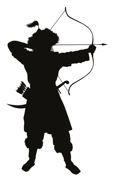 Oriental  archer. Warriors Theme — Stock Vector